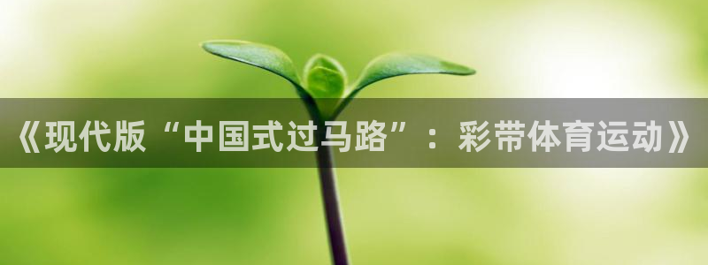 下载风速体育：《现代版“中国式过马路”：彩带体育运动》